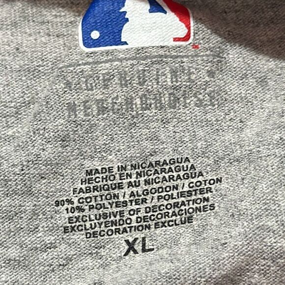 Vintage Y2K Boston Red Sox MLB Big Socks Logo XL Gray T Shirt Short Sleeve 2000 - Picture 5 of 5